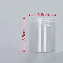 Clear Sealed Can With Lid Plastic Empty Packing Bottle Circular Storage Bucket Biscuit Jar  Sealed Cans Tank Container - 155ml - Xem 13