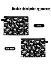 5.5" X 4.1" Dinosaur Coin Purse | Lightweight Zipper Wallet Pouch, Random Print, Perfect Gift Choice