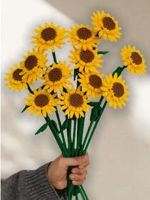 DIY永生花花束摆件玩具，向日葵和非洲菊混合花束，生日、情人节、节日、圣诞节、新年礼物 - 彩色 - 查看 8