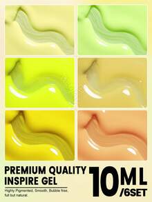 YOKEFELLOW 不含TPO和HEMA的凝胶指甲油，橙色、黄色、绿色春夏经典色系，半永久指甲油，可卸除UV/LED亚克力指甲油，适合在家DIY美甲，也是送给女性和女孩的美甲礼物。 - 彩色 - 查看 3