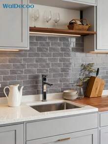 WalDecoo 1/10/20 Sheets Of 11.56" X 8.38" -Subway Tile Peel And Stick Backsplash - Waterproof, Stain-Resistant, Easy DIY Installation.Removable Self Adhesive Wall Tile Sticker Kitchen Bathroom Backsplash For Festival Layout - Multicolor - View 1