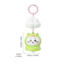 Miniso 千川系列 千川风雨衣发光挂件，硅胶材质+发光功能，可爱青蛙雨衣造型，登山扣设计，适合背包挂件/钥匙扣/随身装饰，可爱发光挂件（1个） - 綠色 - 查看 9
