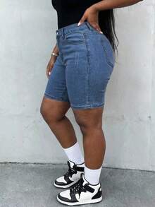女式夏季休闲胡须装饰弹力牛仔短裤曲线度假海滩音乐会节日女牛仔