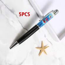 Bolígrafo de metal con diseño personalizado de texto/logotipo de océano aceitoso, bolígrafo de metal retráctil de giro grueso, adecuado para la oficina diaria, estudiantes, maestros, regalo pensativo para amigos, familiares y colegas - Multicolor - Ver 16