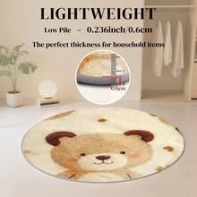 Thảm tròn họa tiết gấu Teddy kiểu INS. Chất liệu nhung, trọng lượng khoảng 850g, dày 0.6cm, chống mài mòn và chống trơn trượt, dễ vệ sinh. Có nhiều kích thước khác nhau. Thích hợp cho nhà bếp, phòng khách, phòng ăn, phòng ngủ, ban công, phòng tắm, phòng học và các không gian khác, là lựa chọn lý tưởng cho trang trí nhà cửa. - Nhiều màu - Xem 9