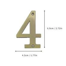 1个4英寸（101毫米）实心黄铜金属门牌号、公寓号码牌、邮箱地址牌、室外门牌号 #0-9 - 金色 - 查看 7