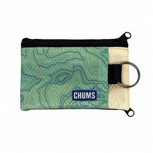 Surfshorts Wallet - Lightweight Slim Wallet W/RFID BlocFKing Card - Zippered, Minimalist Wallet W/Key Ring - Patterns - Topografi - View 1