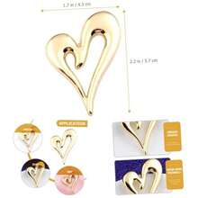 Broche de amor broche de traje de cumpleaos mujer Cupido alfileres decorativos broche de corazn pin de solapa para mujer temperamento accesorios pasador de cuello - 5,7 x 4,3 cm x 4 piezas + dorado x 4 piezas - Ver 1