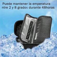 Bolsa Enfriamiento Insulina, Hielo Organizador Porttil de Bolsa, Temperature Display y 3 Bolsa de Hielo, Hielera para Insulina Aprobado Por TSA para Almacenamiento de Insulina y Diabetes Cpsulas - negro1 - Ver 7
