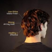 BASED Hair Clay For Men, Premium Hair Clay With Strong Hold, Texturizing Finish, & Low Shine, Hair Styling For Medium, Thick, Straight, Or Wavy Hair, Santal Sandalwood Fragrance (3oz Pack Of 1) - 正裝 - 查看 6