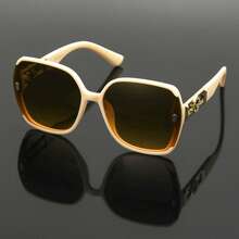 1副椭圆形无框女士时尚眼镜，休闲百搭，适合各种场合佩戴 - 彩色 - 查看 11