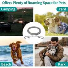 多功能不锈钢拖绳，户外不锈钢晾衣绳，被子晾晒绳，钢丝绳，加厚简易窗帘拉绳，带夹头锁扣 - 彩色 - 查看 5