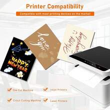 60 Sheets Black Cardstock 5 X 7 Heavyweight Paper, 300gsm/110lb Premium Flat Card Stock Printer Paper For Cards MaFKing, Wed - Black - 查看 6