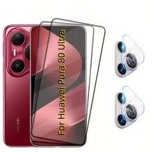 4pcs Lens Protector Compatible With Huawei Pura 80/80 Pro/80 Ultra/70/70Pro/70Pro+/70Ultra/Nova 14/14 Pro/Y73, Phone Safety Protective Screen Film, Device Protection, Fashionable Design, Perfect Fit, Durable Glass, High-Quality Protective Film, Phone Screen Protector, Tempered Glass Screen Protector Screen Protection Essentials, Applicable To Daily Shield, Office, Home Daily Shield Office Home Phone Accessories Waterproof Shockproof Anti-Fall Scratch Resistant - Clear - View 2