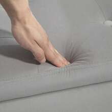 Luxury Upholstered Bench With Storage, Armrests, Trunk, Velvety Polyester, Rubberwood, Light Grey, 107 X 42 X 65 Cm - Light Grey - View 8