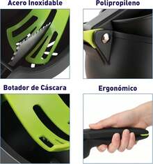 Bluelander Exprimidor de Limones con Cortador, Exprimidor Manual Multifuncional para Cocina, Utensilio de Cocina de Acero Resistente, Práctico y Fácil de Limpiar - 1 - Ver 3