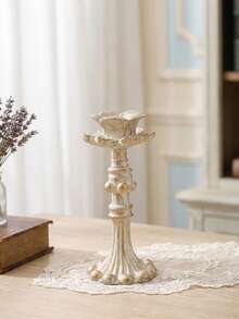 1pc/Set Vintage French Floral Candle Holder, Antique Bronze Furniture Decor, Retro Decorative Candle Holder, Home Decor, Perfect For Wedding Art Decor, Mother's Day Gift, Fireplace, Christmas Party, Housewarming Gift, Wedding, Restaurant, Party Candle Holder, Fireplace Decor Candle Holder, Decorative Column Candle Holder, Wedding, Home Decor, Holiday Party Decor - Multicolor - View 13