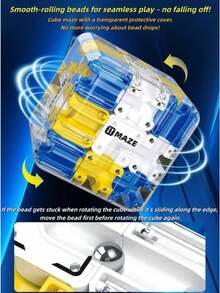 3D Rotating 3x3 Magic Cube Bead Maze | Must-Have Christmas Gift Kids Brain-Boosting Educational Puzzle Toy - Màu xanh lam - Xem 5