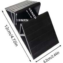 Soporte Triangular Negro de 6 Piezas para Valla de Mascotasbase Triangular Reforzada para Puertas de Valla para Perros y Protectores de Entrada de Escalera para Niños Ntiarrastre,38957864 - Multicolor - Ver 2