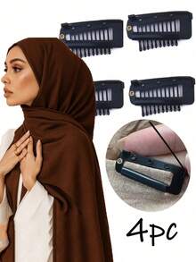 2件/4件/6件套女士围巾夹，强力头巾夹，杜帕塔固定夹，穆斯林头巾披肩固定夹