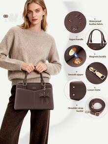 女士真皮手提包 防水斜挎包 女士防盗手提包 - 彩色 - 查看 5