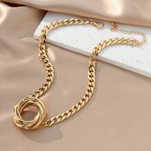 一套欧美时尚夸张螺旋项链和手链首饰套装（女士款） - 彩色 - 查看 4