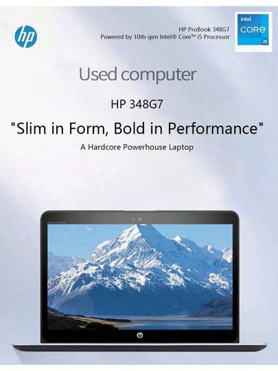 HP Refurbished 輕薄電腦348G5 98新二手筆記型電腦 i5 八代 辦公室商務學習通用 遊戲二手筆記型電腦 8G+256G綜合使用 附充電器