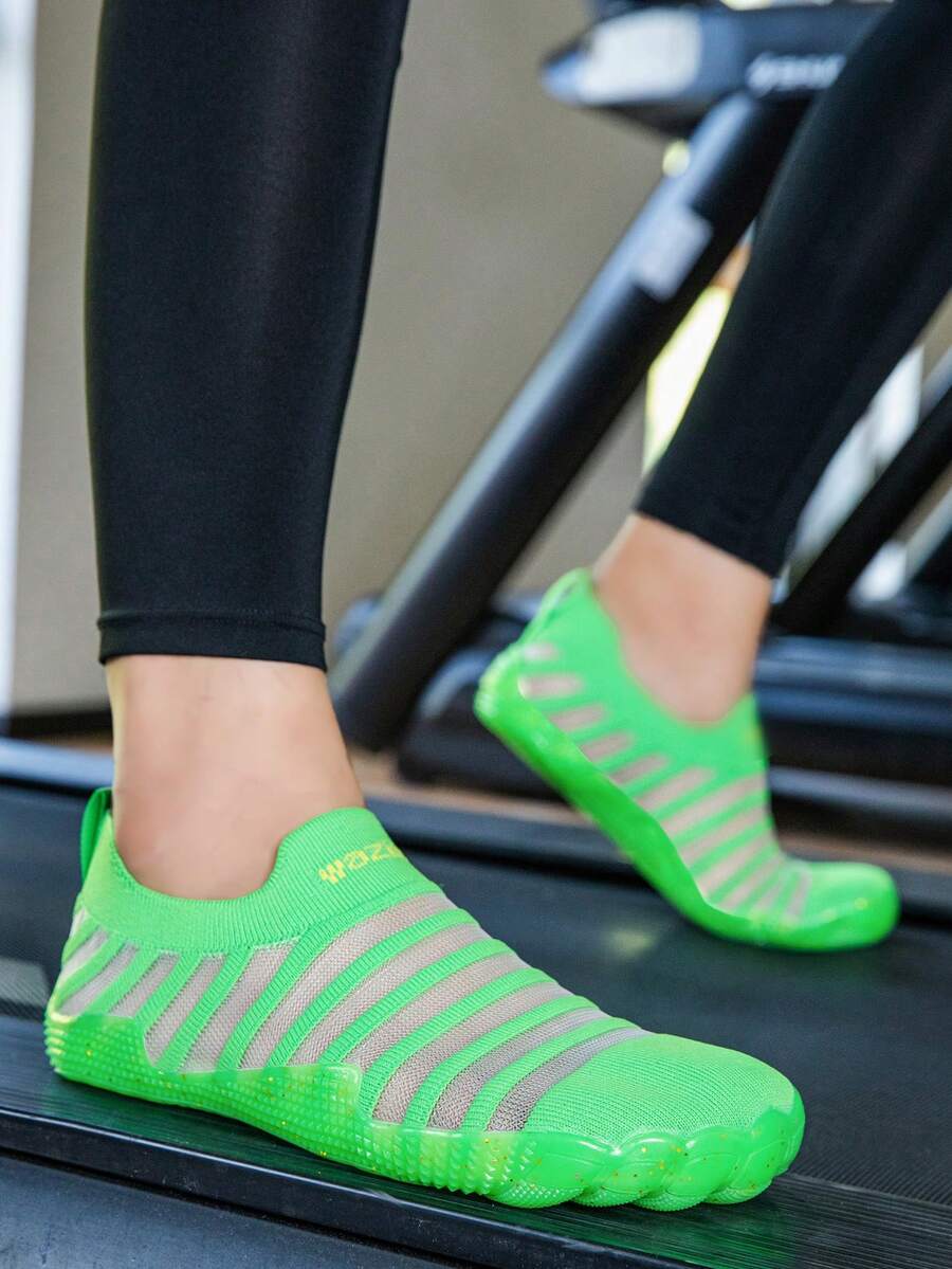 TOLLN 1双女士室内健身跑步机专用防滑软底全透气健身训练鞋 - 綠色 - 查看 1