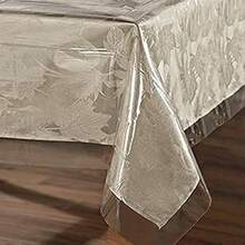 1OO% Waterproof Rectangle PVC Tablecloth - 60 X 140 Inch - Oil Proof Spill Proof Vinyl Table Cloth, Wipe Clean Table Cover For Dining Tables, Buffet Parties And Camping, Crystal Clear - CrystalClear60inchx140inchRectangular - View 1