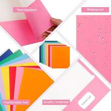 50 Pack Folders With Pockets, Pocket Folders Fit Letter Size Paper, With Business Card Slot, 2-Pocket Folder For Schoolsss Office Home Business - Pink - View 4