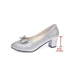 Geeyea Women's Sandals, Women's Classic Slip-On High Heels, Metal Bow Design, Artificial Leather Glossy Leather Surface, Comfortable Foot Feel, Suitable For Daily Travel And Various Work Occasions, Local Warehouse - 銀色 - 查看 5