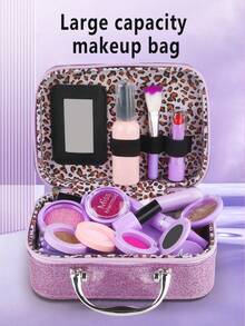 3-6+ Years Old Girls' Pretend Play Makeup Set, Mermaid Handbag, Gift Toy, Not Real Cosmetics - Purple - View 10