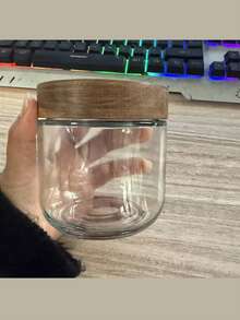 1个大容量密封玻璃储物罐，配有相思木盖，适用于盛放燕麦片、零食、酸奶、干果等。这款玻璃梅森罐采用密封相思木盖、宽口设计和透明玻璃材质，可用于隔夜燕麦、备餐、酸奶、奇亚籽布丁、沙拉、零食等。防漏、可堆叠、可重复使用，是居家、办公、旅行和送礼的理想之选。母亲节礼物佳品。 - 彩色 - 查看 10