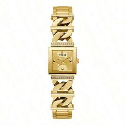 Guess Reloj de pulsera de cuarzo impermeable y de moda para mujer, con caja y correa de acero inoxidable, estilo cómodo casual/deportivo, regalo de calidad para damas