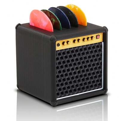 PartyHop Mini Gitarrplektrumhållare 3D-tryckt gitarrförstärkarplektrumdisplay för gitarr, bas, ukulele, snygga gitarrtemapresenter för musikentusiaster, musiker, gitarrister och gitarrister