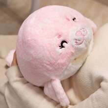 1个可爱海豹毛绒保暖手枕，柔软填充玩偶，卡通海豹保暖手枕，靠垫，午睡枕，适用于卧室、沙发、装饰、生日、感恩节、复活节礼物 - 彩色 - 查看 11