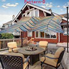 1pc 2D Digital Print Sun Shade Cloth, 5 Different Styles Of Faux Wood Grain & Stone Patterns, Features Include Printed Pattern, Wind Resistant, Detachable, Lightweight, Semi-Shading, Dust-Proof, And Wear-Resistant. - Multicolor - View 3
