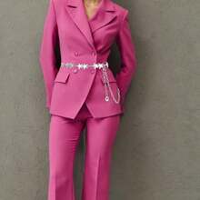 Silver Star Chain Belt Metal Star Belt Chain For Women Punk Y2k Chains Belts For Dresses Jeans Stars Waist Chains For Dress And Pants - như hình ảnh - Xem 5