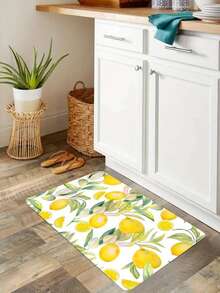 1 buah Keset Lantai Dapur Tebal dan Lembut, Keset Anti Selip dan Anti Minyak Motif Pohon Lemon, Karpet Dapur Tahan Air, Keset Lantai Tahan Noda, Dapat Dicuci dengan Mesin, Keset Pintu Masuk, Keset Penyerap untuk Dapur, Ruang Tamu, Ruang Cuci, Kamar Mandi, Dekorasi Rumah - Kuning - View 14