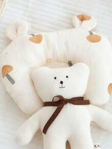 1pc Heart-Shaped U-Neck Baby Anti-Tilt Shaping Pillow, Breathable Soft Neck Support Pillow, All Season, Washable, 20*25cm - Love - View 4