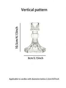 10/3/1 套装烛台，4 英寸高锥形烛台，玻璃烛台，适用于婚礼、节日、派对和窗台装饰 - 彩色 - 查看 16