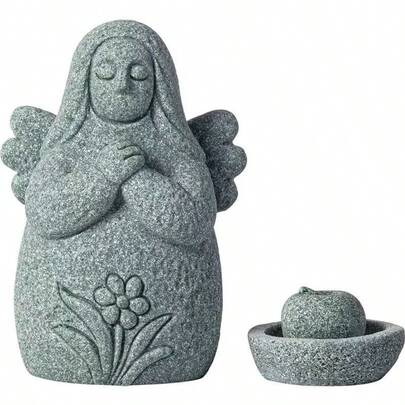 1pc Japanese Lalu Sea God Figurine, Aquarium Decor, Bonsai Ornament, Ceramic Micro Landscape Desktop Decoration