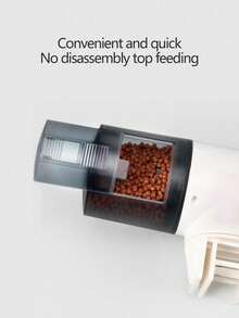 1pc Automatic Fish Feeder With Timer, Suitable For Goldfish, Turtles And Other Aquarium Pets - Black and White - View 6