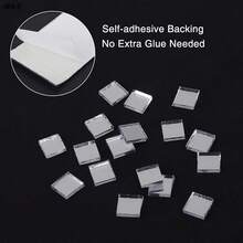 5x5mm Self-Adhesive Acrylic Mirror Tiles, Mini Square Sticky Back Mosaic For DIY Disco Ball, Art Crafts, Home Interior Wall Decor - 銀色 - 查看 3