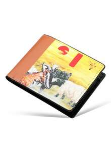 1pc Multi-Functional Personalized Graffiti Design PU Leather Wallet Card Bag, Great Gift For Young Boys On Valentine's Day - Multicolor - View 9