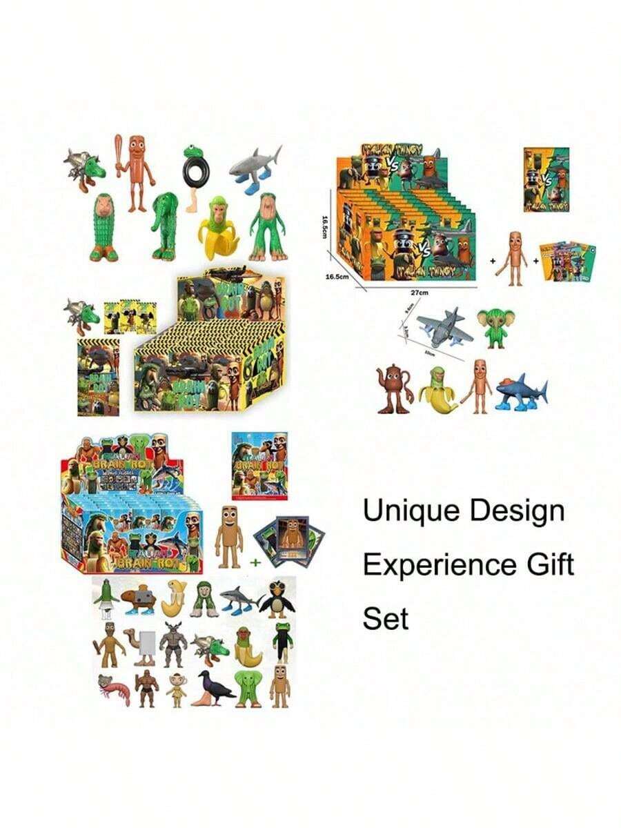 3 Style 1/20PCS Tung Tung Tung Sahur Figure Package PVC Anime Toy Tralalero Tralala Figure Toy Tung Tung Tung Sahur Toy Tralalero Tralala Shark Figurine DIY Crafts And Party Holiday Small & Prank Gifts Meme Cartoon Cute Key Ring Funny Meme Bag Pendant Gift - Multicolor - View 1