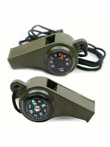 3-In-1 Emergency Whistle With Compass And Thermometer - Ideal For Track & Field, Camping, Hiking, Outdoor Adventure, Referee And Cheerleading Use - View 8
