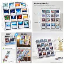 4 Tier Acrylic Trading Card Display Stand, 12" Riser Display Shelf For Magnetic Holders, Toploaders, PSA Graded Cards, TCG Sports Card Collection (1 Pack) - 4 Tier, 1 Pack - View 2