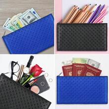 2pack Money Bag, Cash Zipper Pouch, Bank Bags, Cash Wallet, Cosmetic Receipts Coins Small Tools Organizing Storage Bag - 黑色+藍色+2包 - 查看 8