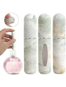1pc New Marble Pattern High-End Printed 5ML Perfume Sample Bottle, Portable Travel Refillable - Multicolor - View 6